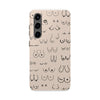 Black and Beige Boobs Tough Phone Cases