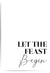 Let the Feast Begin – Minimalist Thanksgiving Wall Art Print