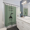 Sage Green Shower Curtain | Happiness Is a Long Hot Shower