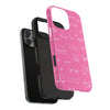 Hot Pink and White Breast Cancer Boobs Tough Phone Cases