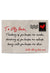 Flat-lay of romantic postcard-style wall art print with quote: 'To My Love – Thinking of you keeps me awake…' in red and black fonts on beige background