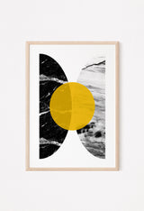 yellow andgrey marble circle print