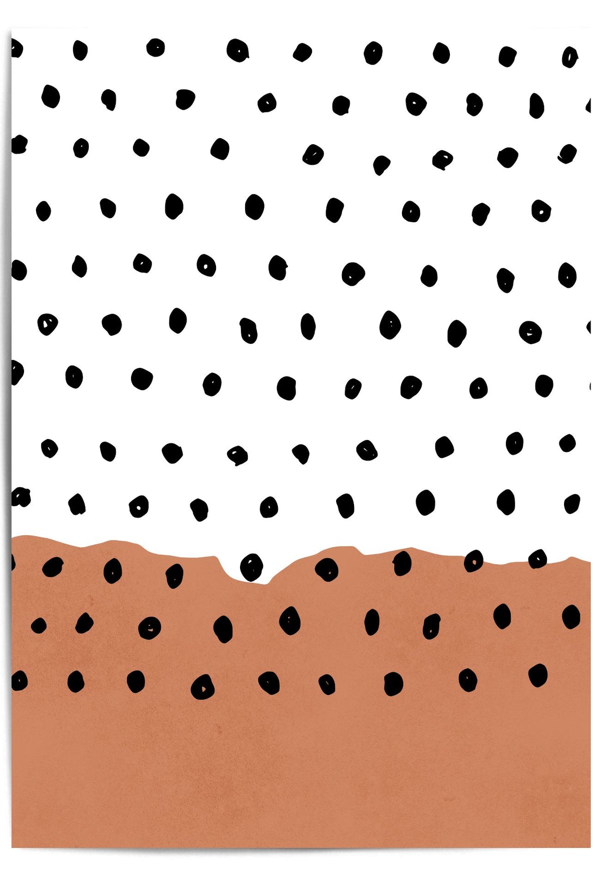 Terracotta & Black Spotted Wall Art | Digital Download, Fine Art Print & Framed Print