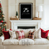 black and white holiday decor poster