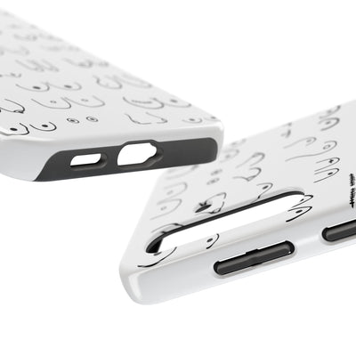 Black and White Boobs Design Tough Phone Cases