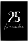 25 December minimalist Christmas wall art print