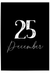 25 December minimalist Christmas wall art print