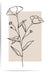 Minimalist line art of flowers on a beige background