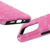 Hot Pink and White Breast Cancer Boobs Tough Phone Cases