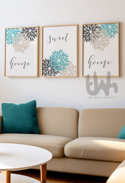 teal living room decor