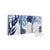 blue and grey leaf canvas wall art