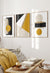 geometric yellow and black bedroom prints