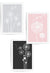 set of 3 pink, light and dark grey dandelion prints