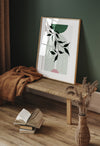 Mid Century Pink and Green Wall Art Poster 3