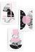 3pc- pink and grey marble geometric print set