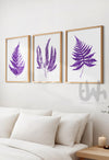 piurple bedroom wall prints