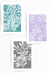 Teal, Purple and Grey Botanical Bedroom Prints