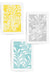 set of 3 teal, yellow and grey leaf prints