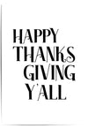 Happy Thanksgiving Y’all – Southern Fall Wall Art Print