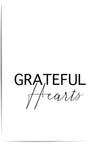 Grateful Hearts – Minimalist Thanksgiving Wall Art Print