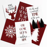 Red and black plaid reindeer Have Yourself a Merry Little Christmas wall art