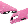 Hot Pink and White Breast Cancer Boobs Tough Phone Cases