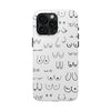 Black and White Boobs Design Tough Phone Cases