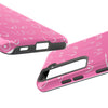 Hot Pink and White Breast Cancer Boobs Tough Phone Cases