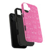 Hot Pink and White Breast Cancer Boobs Tough Phone Cases