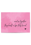 And So Together They Built a Life They Loved – Pink Quote Wall Art Print