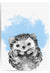 Baby Blue Nursery Hedgehog Print