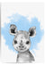 Baby Blue Nursery Rhino Print