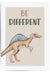 Be Different Beige Dinosaur Print