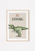 Be Strong Beige Dinosaur Print