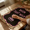Been that wild since 1999 leopard print wall art with pink typography poster