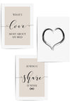 set of 3 beige and black heart print for bedroom