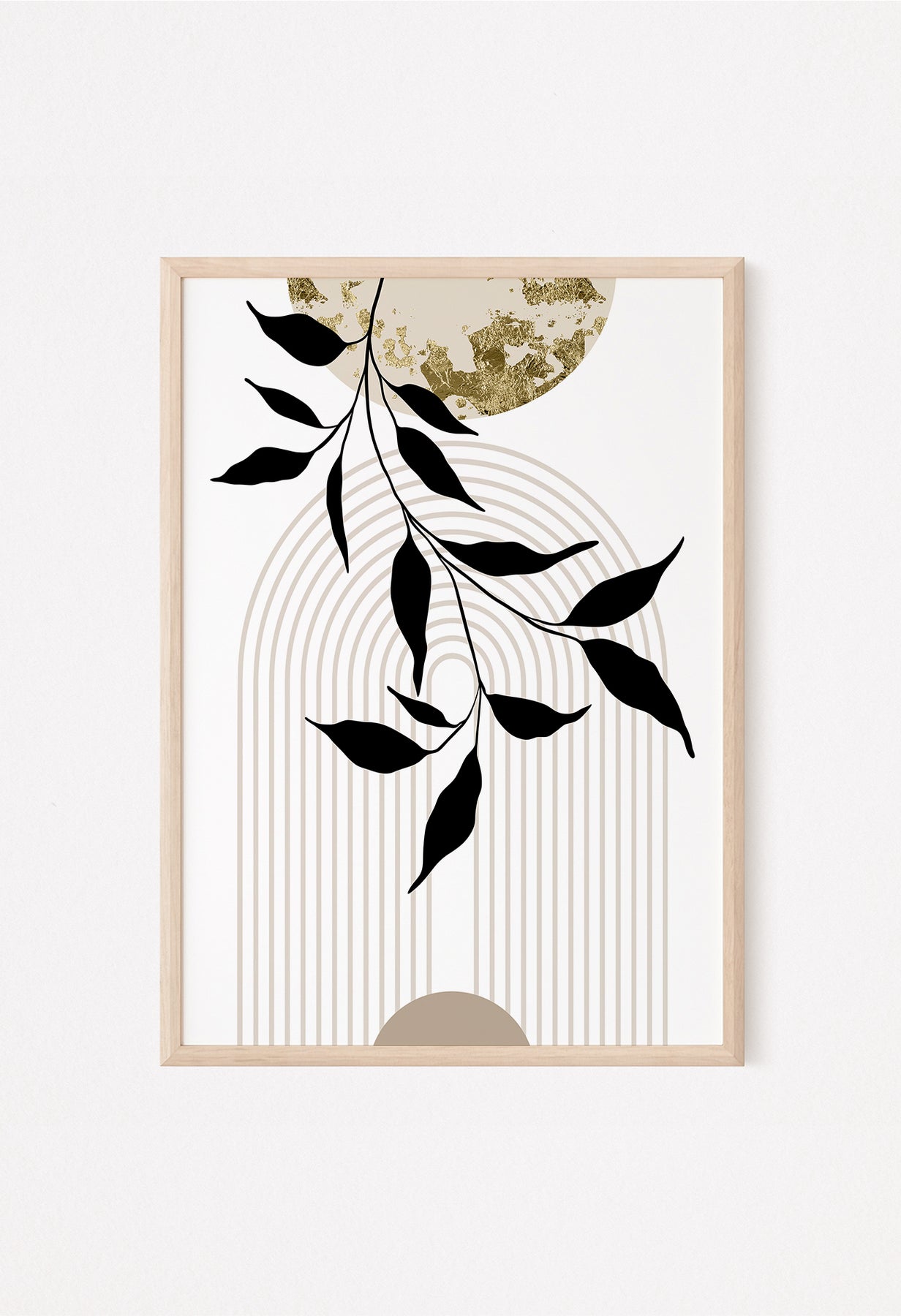 Set of 3 Black and Beige Gold Wall Art Prints – The Wall Habitat