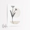 Beige Neutral Botanical Wall Art – Minimalist Line Drawing Print | Modern Plant Poster for Calm Interiors