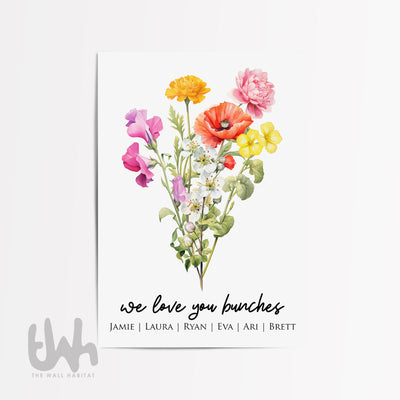 we love you bunches flower print