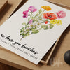 birth month flower print personalied