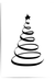 Modern black and white Christmas tree wall art print