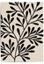 Beige wall art poster with black leaf pattern