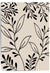 Beige print with black leaf pattern