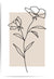 Minimalist line art of flowers on a beige background