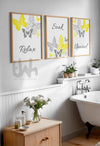 relax soak unwind bathroom quote prints