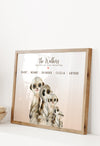 personalised family print meerkat