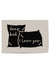 Minimalist wall art print featuring two black pillows with the phrase ‘Dear Bed, I Love You’ written in script, on a beige background