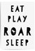 Eat Play Roar Sleep Dinosaur Wall Art