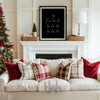 Fa La La Christmas Wall Art Print – Minimalist Black and White Holiday Decor