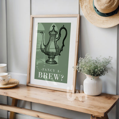 fancy a brew kitchen sign for sage green kitchen